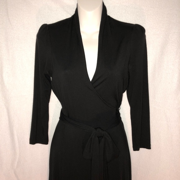 Black Wrap Dress - Picture 5 of 6